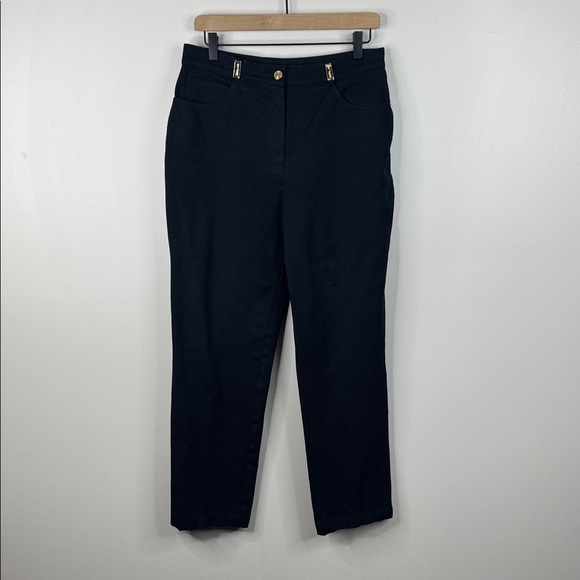 St. John Sport by Marie Gray Womens Size 8 Black Casual Stretch Ankle Pants - Picture 1 of 9